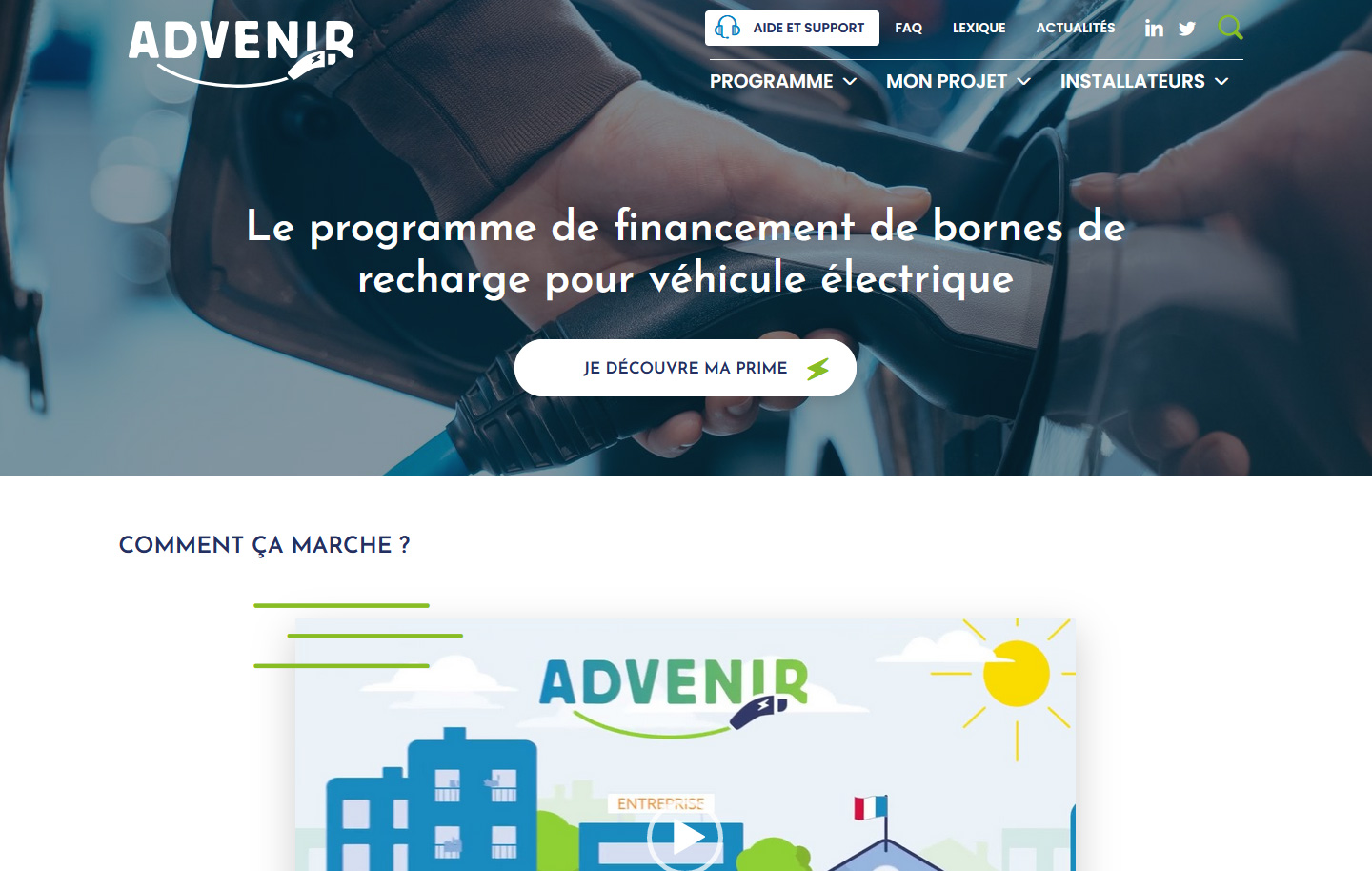 Conception ergonomique et graphique Site ADVENIR