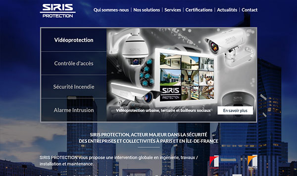 Création Site Internet SIRIS PROTECTION