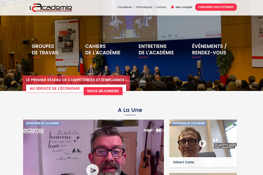 Conception ergonomique et graphique du Site de L'ACADEMIE DE L'ORDRE DES EXPERTS-COMPTABLES