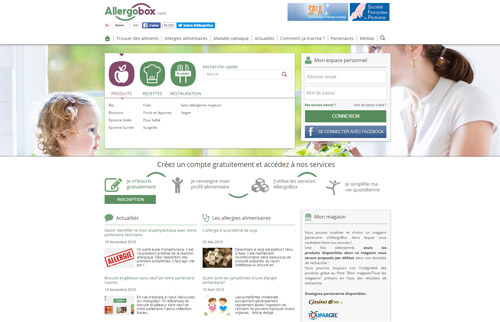 Conception Site Web ALLERGOBOX