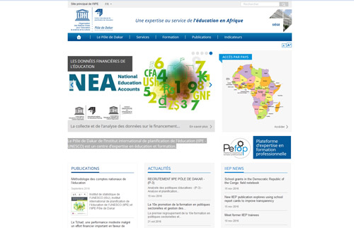 Conception, UX et Design Site Web UNESCO - IIPE DAKAR