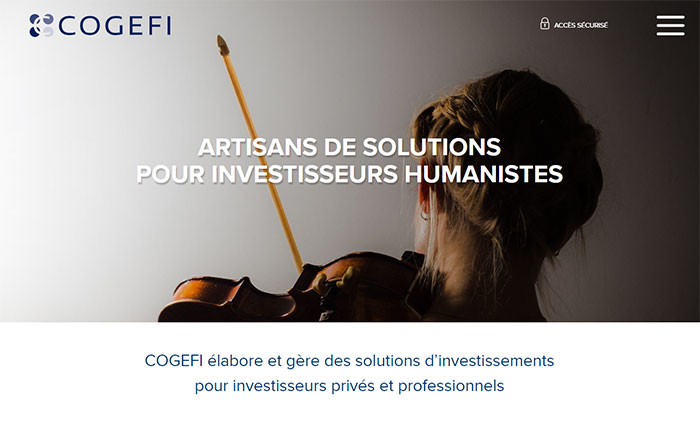 Conception et référencement du site COGEFI GESTION, société de gestion à Paris
