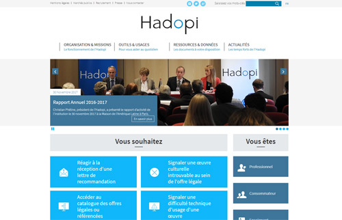 UX et Design Site Web HADOPI