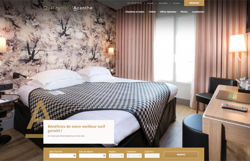 Webmastering HOTEL ACANTHE PARIS